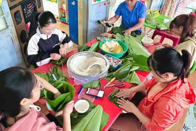 HOẠT ĐỘNG TRẢI NGHIỆM: “ GÓI BÁNH CHƯNG NGÀY TẾT”